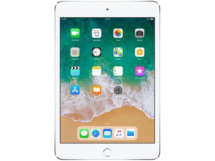 iPad Mini 4 Apple 128GB Prata Tela 7,9” Retina - Proc. Chip A8 Câm